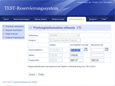 Bearbeiten eines Wartungsereignis